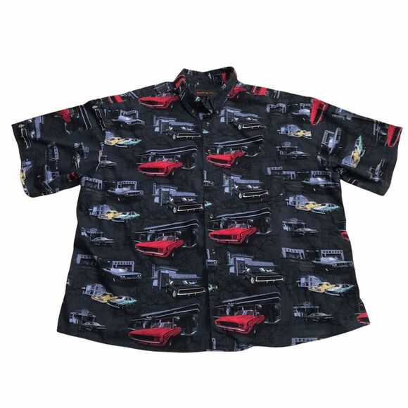 Vintage Muscle Car Button Down Shirt Sz 2X - Picture 3 of 16